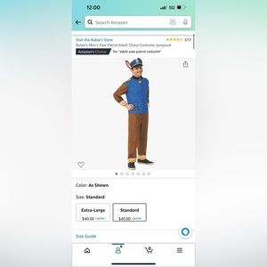 Adult male chase costume